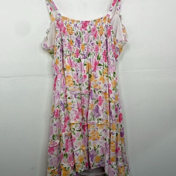 Rue 21 Floral Print Women's Sleeveless Floral Mini Dress Tiered Ruffle detail 3X - Picture 2 of 13